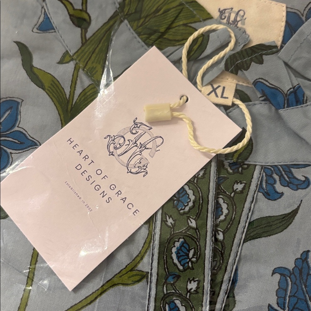 Heart of Grace Designs Boutique Iris 2p Floral Shirt and Shorts Set XL NWT - Picture 7 of 9
